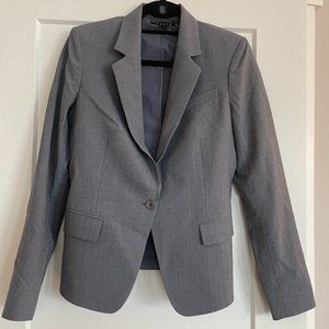 THEORY Grey Suit Jacket Blazer Size 4